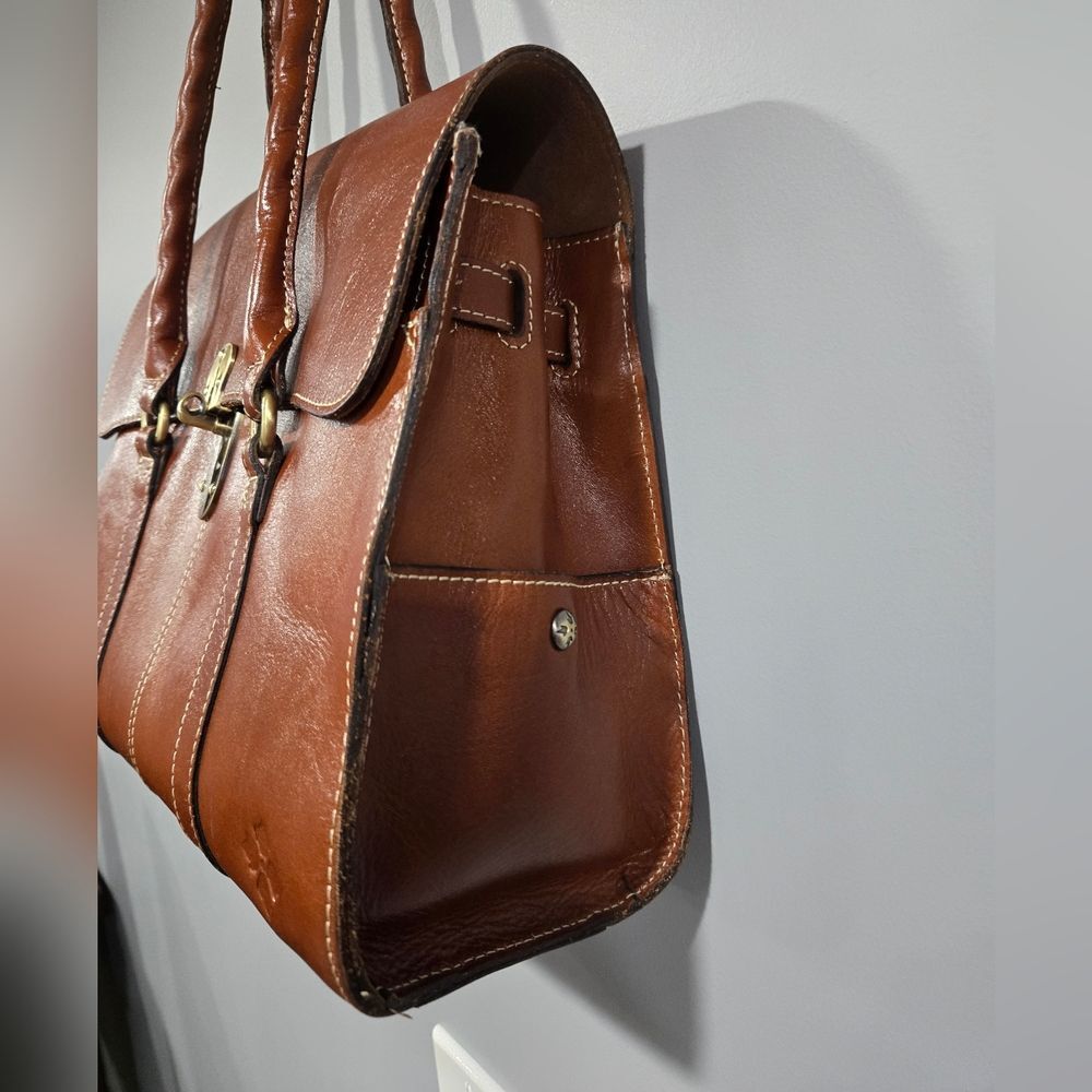 🐢 Patricia Nash Vienna Satchel In Congniac Brown Finish. - Picture 5 of 16
